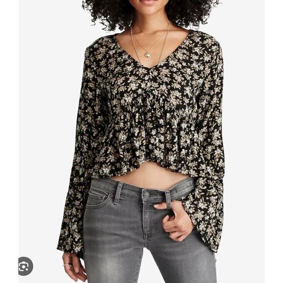 Denim‎ & Supply Ralph Lauren Camden Floral-Print Small Bell-Sleeve Top - Picture 1 of 9